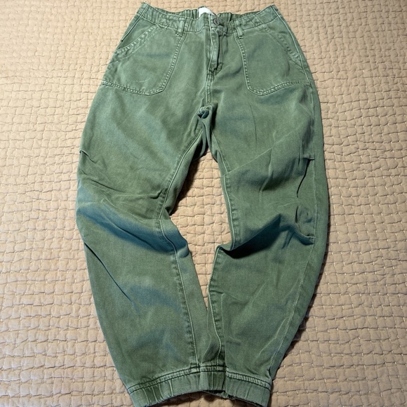 VERVET BY FLYING MONKEY Denim - VERVET By FLYING MONKEY Barrel Style Sage Green Joggers